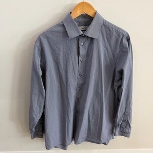 Calvin Klein Men’s Blue Checkered Dress Shirt – Size 16½